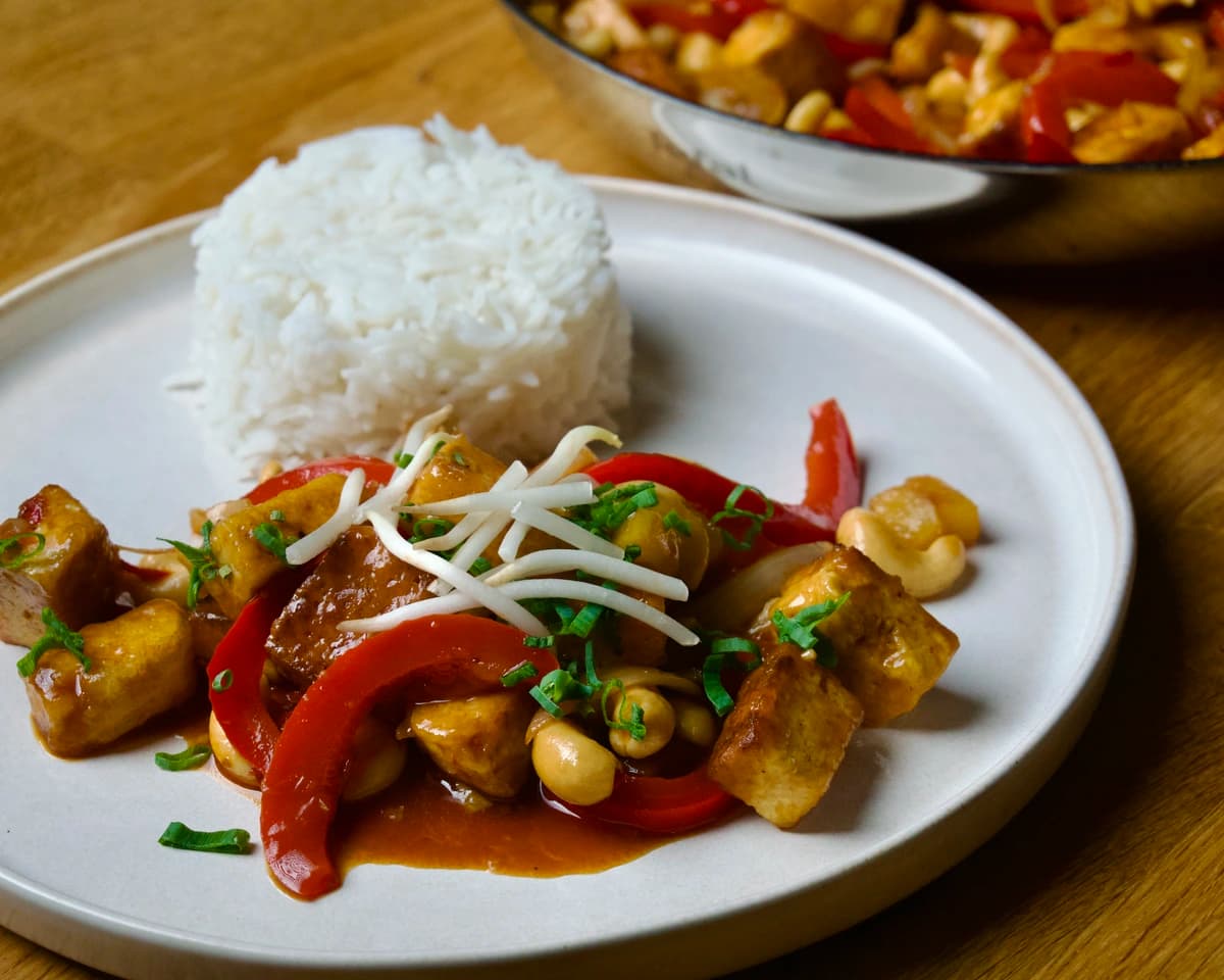 Sweet & Sour Tofu Stir Fry with Pineapple